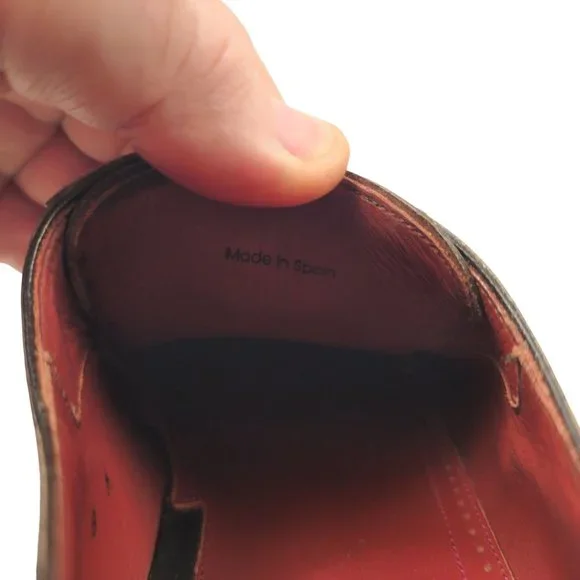 Magnanni Seleccion Patina Brown Leather Dress Shoes Men's size 8M Derby Oxfords - Picture 9 of 13